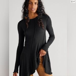 Free People We The Free Full Swing Tunic – Black | NWOT